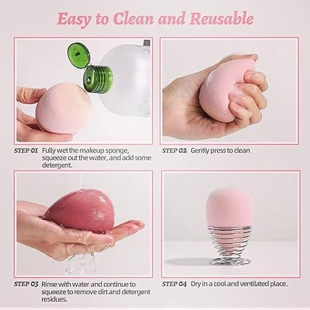 Beauty Blender With Cup, 9 In 1 Makeup Blender, Soft Makeup Sponge Puff Set With Jar, Beauty Blender Glass Beauty Blender With Cup, 9 In 1 Makeup Blender, Soft Makeup Sponge Puff Set With Jar, Beauty Blender Glass